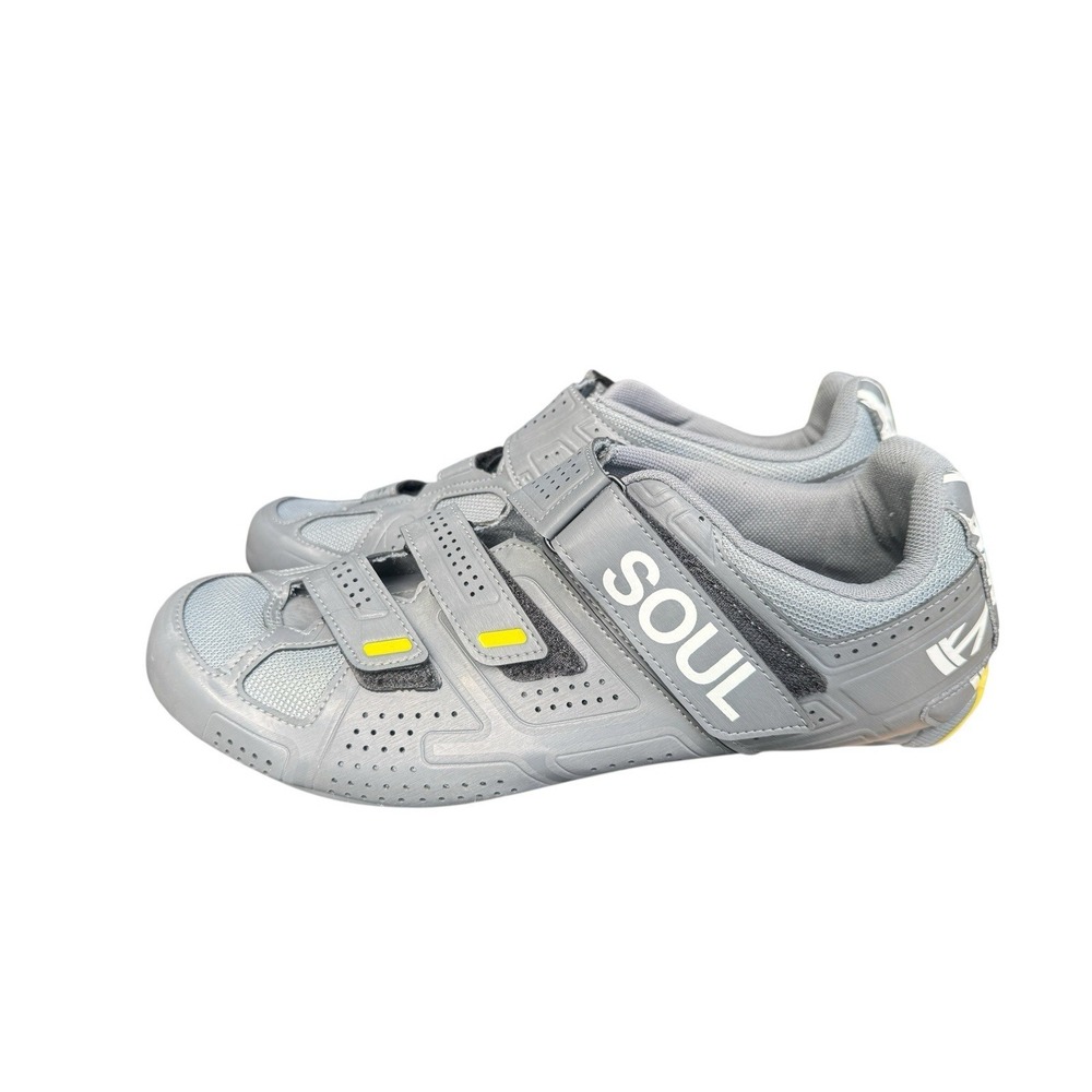 Pearl Izumi‎ x SoulCycle Bike Shoes Gray Yellow Size 50 Cycling Road EUC